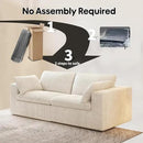 78.74" LoveSeat Cloud Sofa,Modular Sectional Couch,Modern Deep Seat Upholstered Couches with Plush Corduroy Fabric for Living Room Furniture,Bedroom and Apartment,No Assembly Required,White by CozyNest Decor