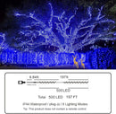 KNONEW 197FT 500 LED Christmas Lights Outdoor String Lights 8 Modes & Memory Fairy Light Plug in Waterproof LED String Lights for Xmas Yard Tree Wedding Party Holiday Decorations (Blue) by GreenHaven Gardens