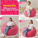 Hobestluk 4.5FT Bean Bag Chair Giant Bean Bag Chair with Filler Included Adult Bean Bag Chairs with Removable Cover for Bedroom Living Room - (Jumbo, Pink) by CozyNest Decor