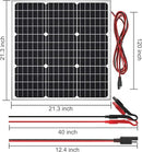 SOLPERK Solar Panel Kit 50W 12V, Solar Battery Trickle Charger Maintainer with Upgrade Waterproof Controller for Boat Car RV Motorcycle Marine Automotive (Without Mounting Bracket) by CozyNest Decor