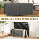 Deck Box, 120 Gallon Outdoor Storage Box Lockable Patio Waterproof for Furniture, Garden Tools, Sports Equipment and Pool Supplies, Waterproof, Resin, Lockable by CozyNest Decor