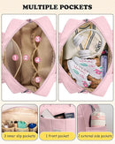 Birthday Gifts for Women Duffle Bag for Travel, Weekender Bags for Women，Initial Overnight Bag with Wet Pocket，Lightweight Travel Bags Personalized Gym Tote with Makeup Pouch by TinyTreasures Baby Boutique