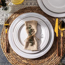 GBHOME Ceramic Dinnerware Sets,18 pcs Embossed Elegant Stoneware Plates and Bowls Sets, Housewarming Wedding Gift | Dishwasher & Microwave Safe | Dishes Set Service for 6 by CozyNest Decor