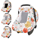 Baby Carseat Cover Girls, Pea Pod Infant Car Seat Covers Canopy for Newborn with 2 Layers Windows of Breathable Mesh/Fabric, Lightweight Polyester/Minky Dot Backing, Snug Fit Most Baby Car Seat by TinyTreasures Baby Boutique