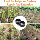 Drip Irrigation Figure 8 End Closure Fittings, 18 Pieces 1/2'' Drip Line Barbed End Plug Connectors for 1/2 Inch Irrigation Tubing End Clamp for Garden Drip Sprinkler Systems by GreenHaven Gardens