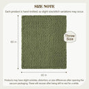 Carriediosa Chunky Knit Throw Blanket 50" X 60", 100% Hand Made Large Chenille Loop Yarn Soft Fluffy Throws for Couch Sofa Bed, Big Crochet Cozy Heavy Thick Cable Woven Blankets, Olive Green by CozyNest Decor