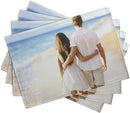 Custom Placemats with Picture Text Set of 4 Personalized Photo Place Mats for Dining Tables 12x18 Inch Customized Image Heat Resistant Non Slip Washable Linen Table Mat by CozyNest Decor