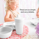 Re-Play Sippy Cups for Toddlers - 10 Oz. Reusable Spill Proof Cups for Kids, Dishwasher/Microwave Safe - Made in USA - Set of 3-3.13" x 6.25" - Seashell by TinyTreasures Baby Boutique