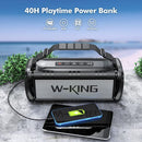 W-KING 90W Peak 50W RMS Powerful Bluetooth Speaker - IPX6 Waterproof, Large Outdoor Portable Wireless Deep Bass, 40H Playtime, Power Bank, TF-Card, AUX, NFC, EQ by TinyTreasures Baby Boutique
