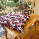 DDL&HEXI Chunky Chenille Blanket 100% Hand Knit with Jumbo Chenille Yarn (50"x60") Super Soft Large Throw Bed Blanket for Couch, Sofa, Home Decor - Machine Washable (05) by CozyNest Decor