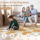 Skyweaver 36 Tiles Soft Non-Toxic Baby Play Mat for Floor EVA Foam Jigsaw Puzzle Play Mat, Interlocking Squares with 0.6inch for Babies, Toddlers & Kids Gym, Nursery, Playroom, Light Brown by TinyTreasures Baby Boutique