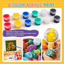 ESRICH 5 Set Mini Acrylic Paint Set,Minis Canvas Painting Kit,St. Patrick's Party Gifts,4 * 4in Canvas with Easel,Acrylic Paints,Brush,Palette,Mini Easel with Canvas for Kids Adults Painting Party by TinyTreasures Baby Boutique