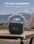 Portable Bluetooth Speaker Waterproof Wireless: IPX5 HD Sound Up to 24H Playtime, Birthday White Elephant Gifts Stocking Stuffers for Adults Teens Women Men, Cool Electronics for Outdoor Travel-Black by TinyTreasures Baby Boutique