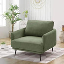 Oversized Accent Chair for Living Room Chairs Reading Arm Chair Comfy Modern Single Sofa Side Chairs with Metal Legs & Soft Cushion for Bedroom, Balcony,Waiting Room (Polyester, Moss Green) by CozyNest Decor