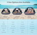 NXONE Beach Tent Sun Shade Shelter for 3/4/6 Person Person with UV Protection, Extended Floor, 3 Mesh Roll Up Windows & 8.0/8.5mm Fiberglass Rods丨Carry Bag Included by TinyTreasures Baby Boutique