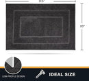 PURRUGS Dirt Trapping Door Mat 20" x 31.5", Non-Slip/Skid Machine Washable Entryway Rug, Dog Doormat, Super Absorbent Welcome Mat for Muddy Wet Shoes and Paws, Charcoal by CozyNest Decor