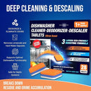 Dishwasher Cleaner Deodorizer Descaler Tablets - 28 Tabs - 1 Plus Year Supply - Extra Scented Deep Cleaning Sanitizer Pods - Remove Hard Water - Contain Citric Acid Heavy Duty Septic Safe - Citrus by TinyTreasures Baby Boutique