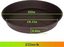 2 Pack of Plant Saucer 20 22 inch (19.5 Inch Base), Deep Heavy Duty Plastic Plant Saucers 20" Round, Flower Plant Trays for Indoors Outdoor, Plant Drip Tray for Planter 18-22" (Chocolate Brown) by GreenHaven Gardens