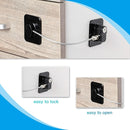 8 Pieces Refrigerator Locks for Children Adults with 10 Keys, Fridge Lock, Freezer Door Safety Cabinet Lock and Child Safety Cabinet Locks with Strong Adhesive (Black) by TinyTreasures Baby Boutique