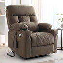 Power Lift Recliner Chair for Elderly with Extended Footrest, Infinite Position Lay Flat Recliner Chair for Adult W/Massage & Heating, Adjustable Headrest, 3-Motor Zero Gravity,Cup Holder, Fabric by CozyNest Decor