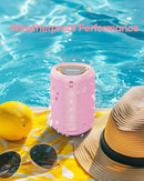 Portable Bluetooth Speaker with Lights, Stocking Stuffers, Powerful Crystal Clear Sound, IPX5 Waterproof, All Day Playtime, BT 5.3, TWS Paring, Small Wireless Speaker for Outdoor, White Elephant Gifts by TinyTreasures Baby Boutique