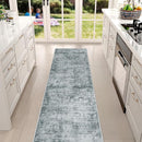 Runner Rug 2'6''x8' Washable: Modern Abstract Kitchen Rug With Non-Slip Backing, Thin Long Carpet for Hallway, Bedroom, Laundry Room-Black by TinyTreasures Baby Boutique