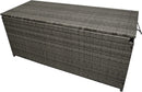 Oakland Living Grey Indoor and Outdoor Balcony Patio Deck Porch Pool 113 Gallon Wicker Storage Box Trunk Bin with Metal Frame by GreenHaven Gardens
