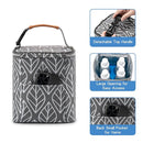 Breast Milk Cooler Bag with Ice Pack Fits 4 Baby Bottles Up to 9 Ounce, Baby Bottle Bag for Nursing Mom Daycare-Grey by TinyTreasures Baby Boutique