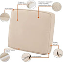Classic Accessories Montlake Water-Resistant 23 x 22 x 4 Inch Patio Lounge Back Cushion, Antique Beige, Outdoor Loveseat Cushions by GreenHaven Gardens