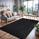 CAMILSON Easy Jute Rug 6x9, Indoor Outdoor Dark Gray Black Farmhouse Area Rugs for Living Room Patio and Kitchen Rug, Solid Boho Woven Design, Easy-Cleaning, Washable Outside Carpet Alfombras (6 x 9) by CozyNest Decor