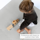Toddlekind Solid Color Foam Play Mat 4x4 Baby Playmat. Stylish, Non-Toxic, Odorless, Plain Design Puzzle Play Mat 0m+ (Gray) by TinyTreasures Baby Boutique
