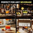 Crystal Whiskey Glasses Set of 2 – 10oz Old Fashioned Rocks Glass for Scotch, Bourbon, Rum & Cocktail – Premium Gift for Men, Dad, or Husband by CozyNest Decor