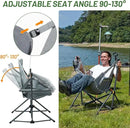 TIMBER RIDGE Hammock Camping Chair with Adjustable Backrest, Heavy Duty Folding Hammock Chair Supports 300lbs, Portable Hammock Chair for Camping, Travelling and Patio, Grey 2 Pack by GreenHaven Gardens