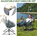 TIMBER RIDGE Hammock Camping Chair with Adjustable Backrest, Heavy Duty Folding Hammock Chair Supports 300lbs, Portable Hammock Chair for Camping, Travelling and Patio, Grey by GreenHaven Gardens