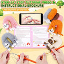 Crochet Kit for Beginners, 4 Pack Funny Cat Crochet Kits, Animal Starter Crochet Kit with Step-by-Step Video Tutorials, Easy DIY Cat Craft for Adults & Kids, Novelty Gift for Crochet Lovers by TinyTreasures Baby Boutique