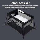 Pamo Babe Travel Crib Lightweight Playpen Baby Playard with Bassinet Portable Mini Playard by TinyTreasures Baby Boutique