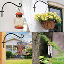 HOOPLE Plant Hangers Outdoor Heavy Duty 4 Pack, Cast Iron Bird Feeder Hanger, Metal Black Plant Brackets Hook for Hanging Flower Baskets, Elegant Design, Large Bearing Capacity by GreenHaven Gardens