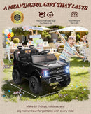 24V Ride on Toys for Big Kids, Licensed Ford F-150 Raptor 2 Seater Kids Ride on Car w/Remote Control, Toddler Electric Car w/LED Lights, Bluetooth, Truck Bed Storage, Soft Start (Black) by TinyTreasures Baby Boutique