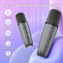 【2025 Newest】 Mini Karaoke Machine for Kids Girls & Boys - Portable Bluetooth Speaker with 2 Wireless Microphones - Kids Birthday Gifts for Ages 4-10 - Kids' Instrument Accessories - Space Gray by TinyTreasures Baby Boutique