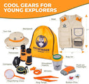Kids Explorer Kit with Safari Vest & Hat for 3-12 Year Old Boys & Girls - Safari Costume Kids, Zoo Keeper, Paleontologist, Bug Kit & More - Giftable STEM Outdoor Explorer Kit for Kids + Bug Ebook by TinyTreasures Baby Boutique
