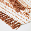 CASAAGUSTO Boho Throw Blanket - Terrcotta Decorative Blankets with Tassel, Printed Flannel Bohemian Blanket for Chair, Bed, Sofa, Couch(50 * 60, Terrcotta) by CozyNest Decor