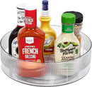FreshKeeper Plastic Lazy Susan Organizer, Clear Pantry Lazy Susan Turntable for Cabinet and Kitchen 11’’ by CozyNest Decor