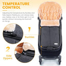 Orzbow Stroller Footmuff Universal | Faux Wool Baby Bunting Bag | Warm, Weather-proof, Adjustable Buckles | Winter Stroller Blanket Cover | Baby Sleeping Bag for Cold Weather Accessories, Dark Grey by TinyTreasures Baby Boutique