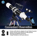 Telescope, 90mm Aperture 900mm Astronomical Refractor Telescope for Adults High Powered - Multi-Coated Professional Telescopes for Astronomy Beginners with AZ Mount, Portable Carry Bag, Phone Adapter by TinyTreasures Baby Boutique