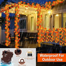 Timer & Thicker Leaves - 2 Pack Fall Garland with Lights Fall Hallowen Decorations Indoor Total 80 Leaves 40LED 13Ft Battery Operated Halloween Garland Thanksgiving Decor Home Indoor Outdoor Christmas by CozyNest Decor
