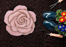 NAT & Jules Rose Flower Shaped Dimensional Indoor Outdoor 12 inch Cast Resin Decorative Garden Stepping Stone, Patio, Walkway Sculpture Yard Art, Pink by CozyNest Decor