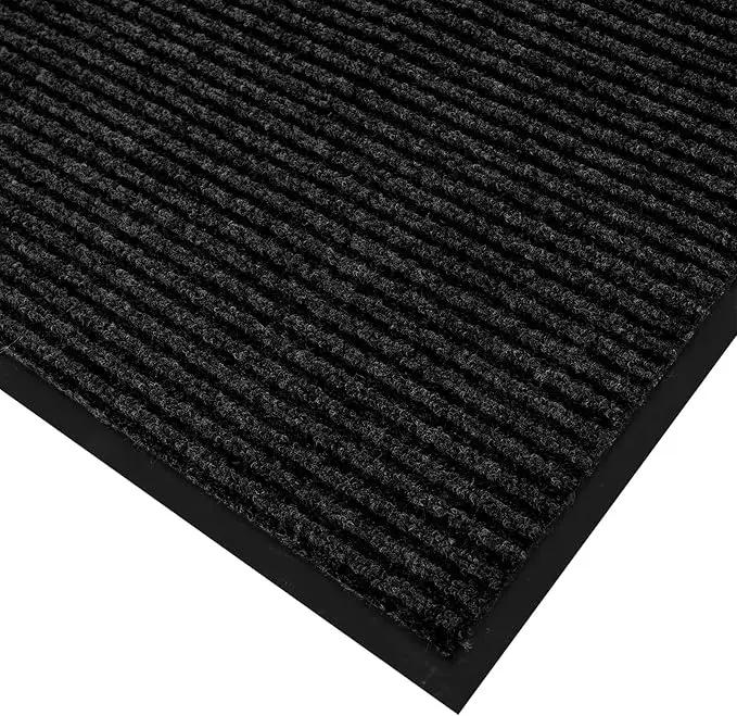fani Heavy Duty Large Outdoor Indoor Entrance Black Doormat Waterproof Low Profile Entrance Rug Front Door Mat Patio Anti-Skid Rubber Back, 48x72 inch (Black), photo 8 of 8