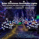 4-Pack 80LED Solar Snowflake Stake Lights - 8 Modes, Waterproof Outdoor Christmas Decorations for Garden, Yard, Pathway, Walkway by GreenHaven Gardens