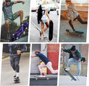 Skateboard,31 x 8 Inch Complete Skateboard, 8-Layer Maple Wood Deck Double Kick Standard Skateboards for Kids, Teens, Adult, Beginner by TinyTreasures Baby Boutique