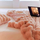 UKELER Pink Faux Fur Throw Blanket for Girls 50''x60'' Decorative Shaggy Velvet Blanket Fluffy Cozy Plush Warm Bed Throws for Bedroom, Living Room, Couch, Sofa, Office, Camping by CozyNest Decor